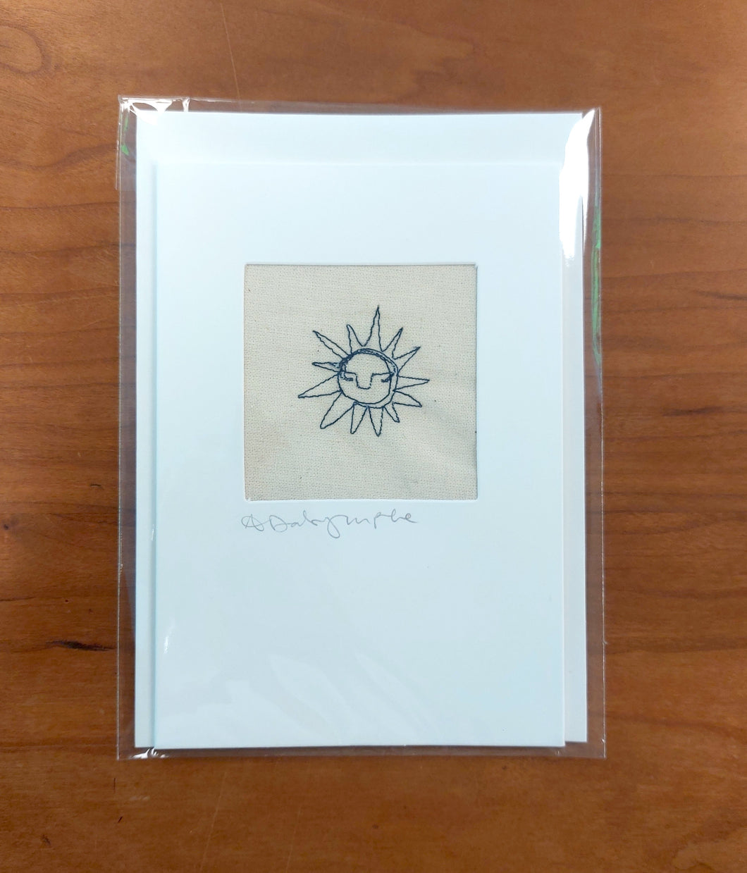 Embroidered Card - sun