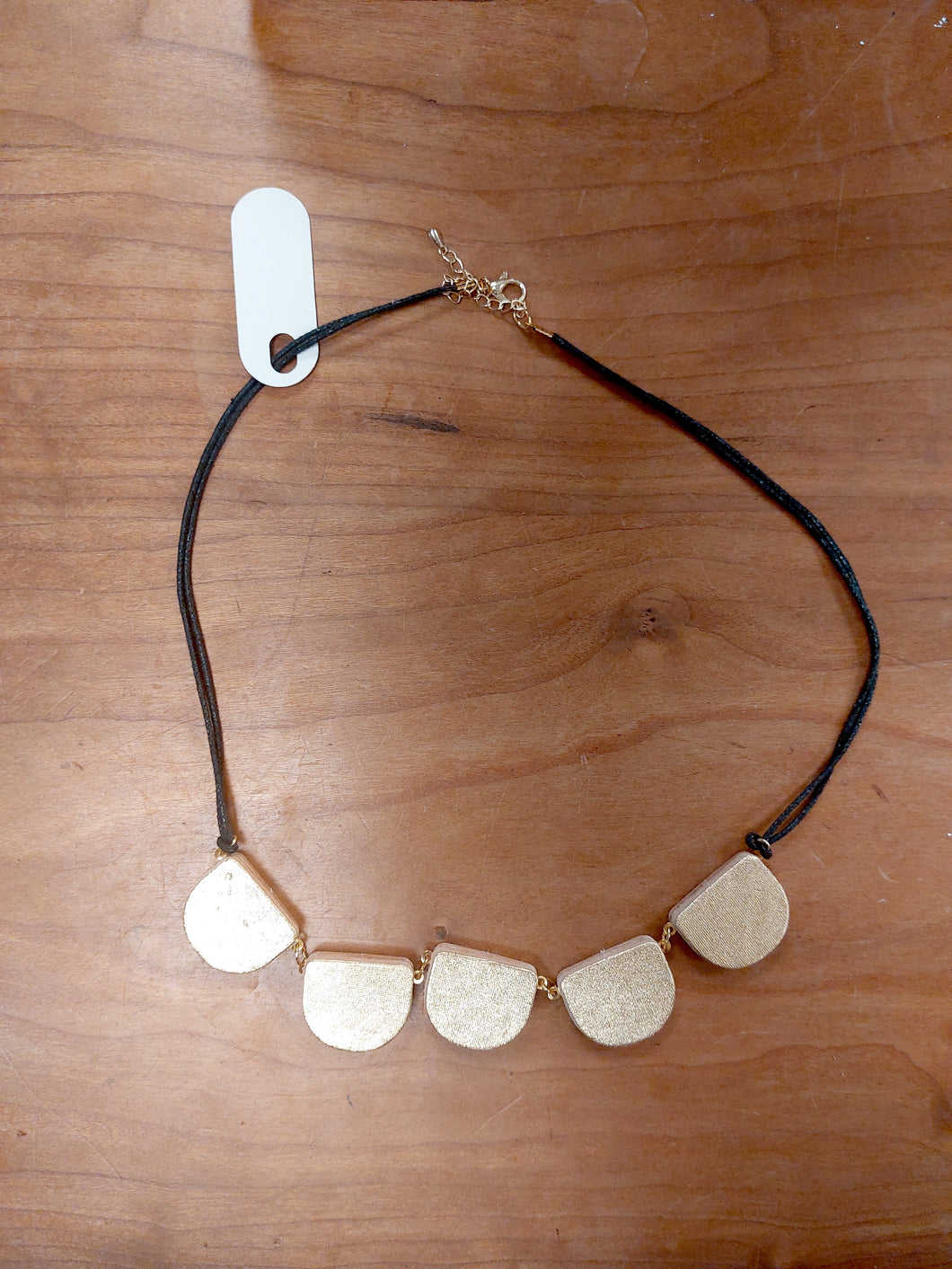 Five Arch Necklace - gold and black