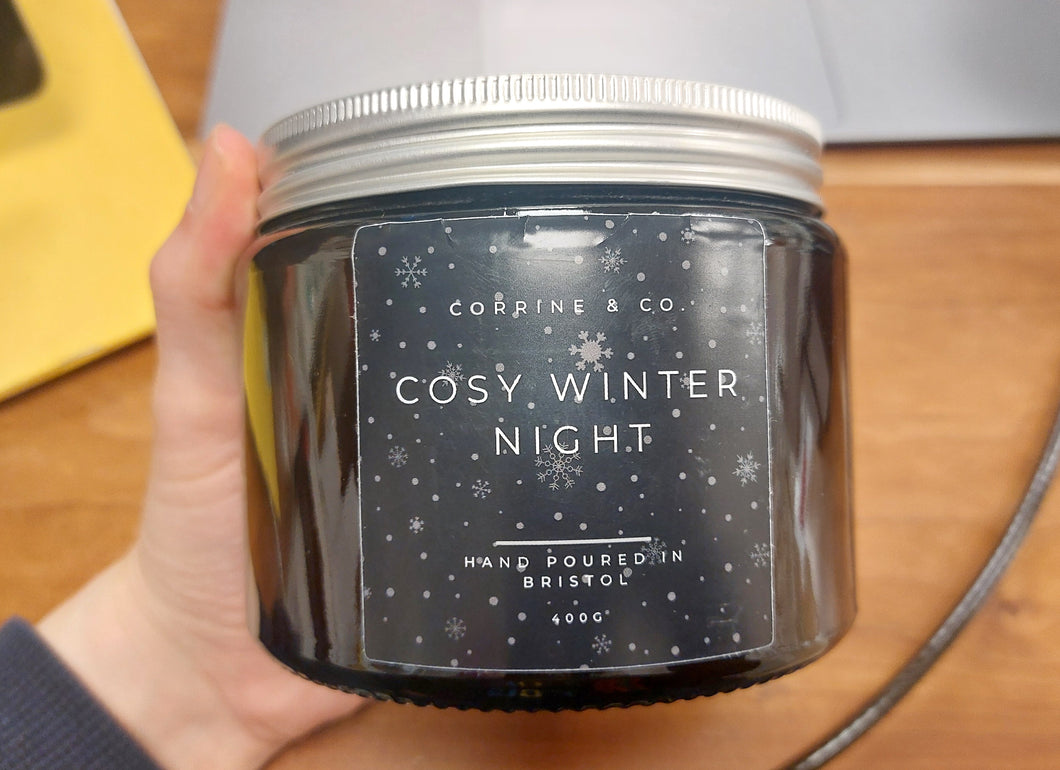 Large Cosy Christmas Aromatherapy Candle 400g