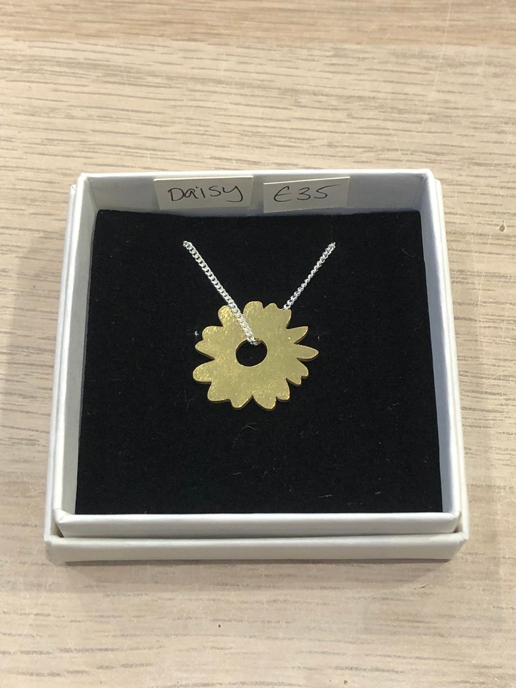 Floral Brass Necklace - Daisy