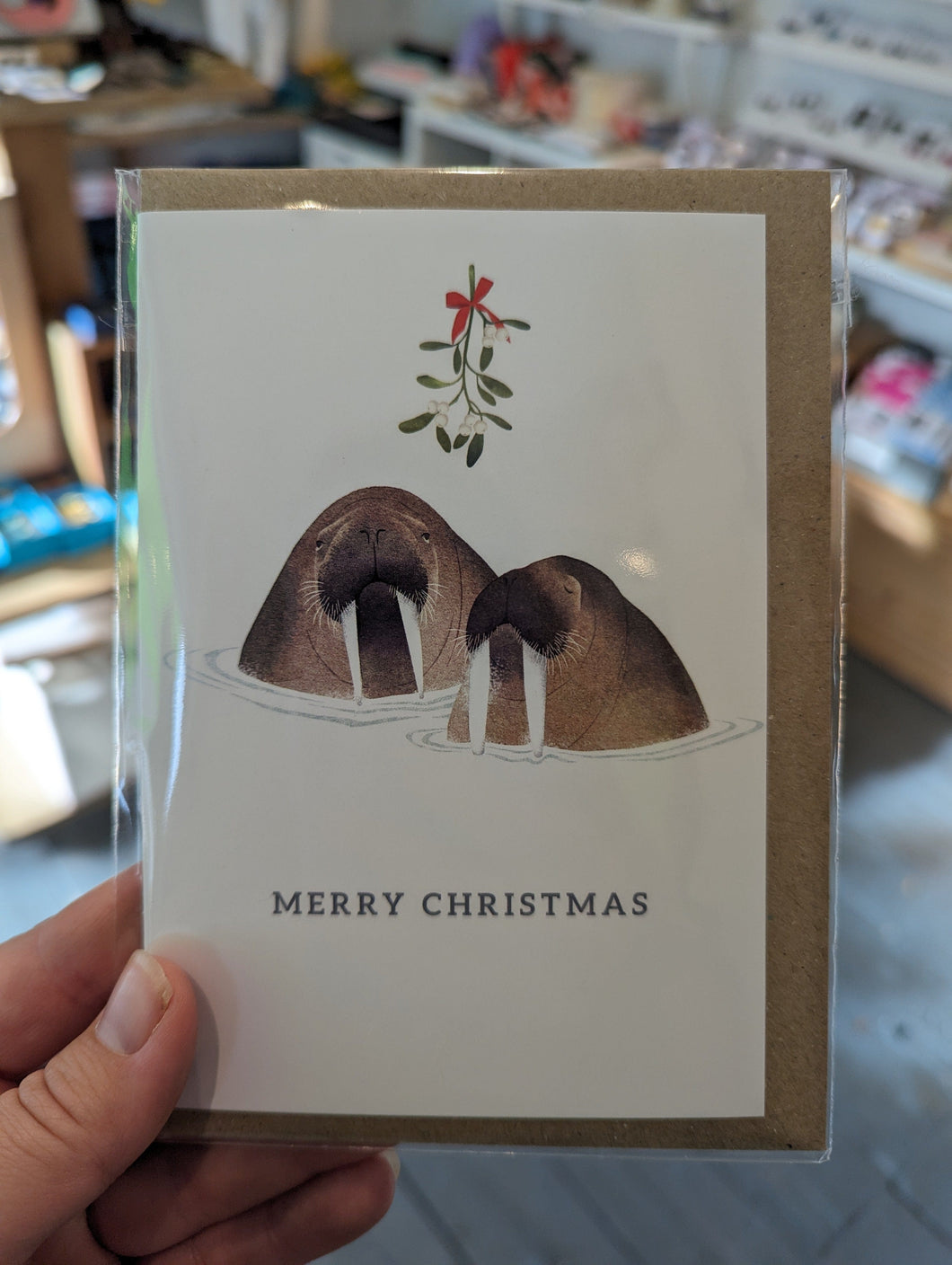 Walrus Christmas Card