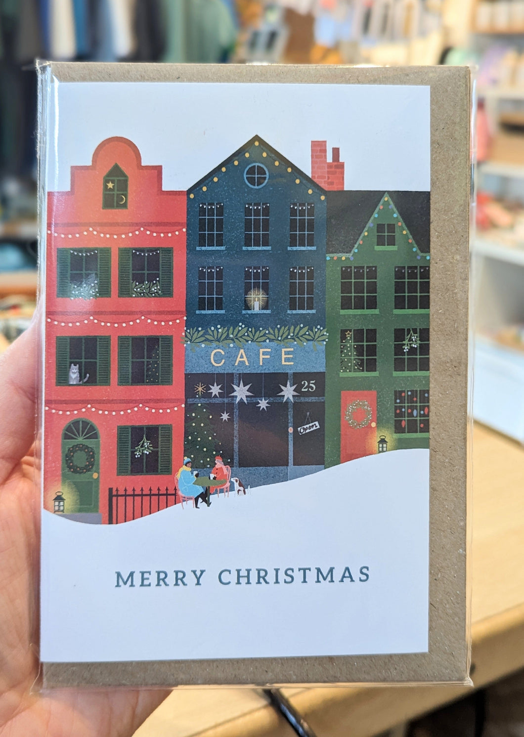 Pack of 3 - Christmas Street Cards (Cafe)