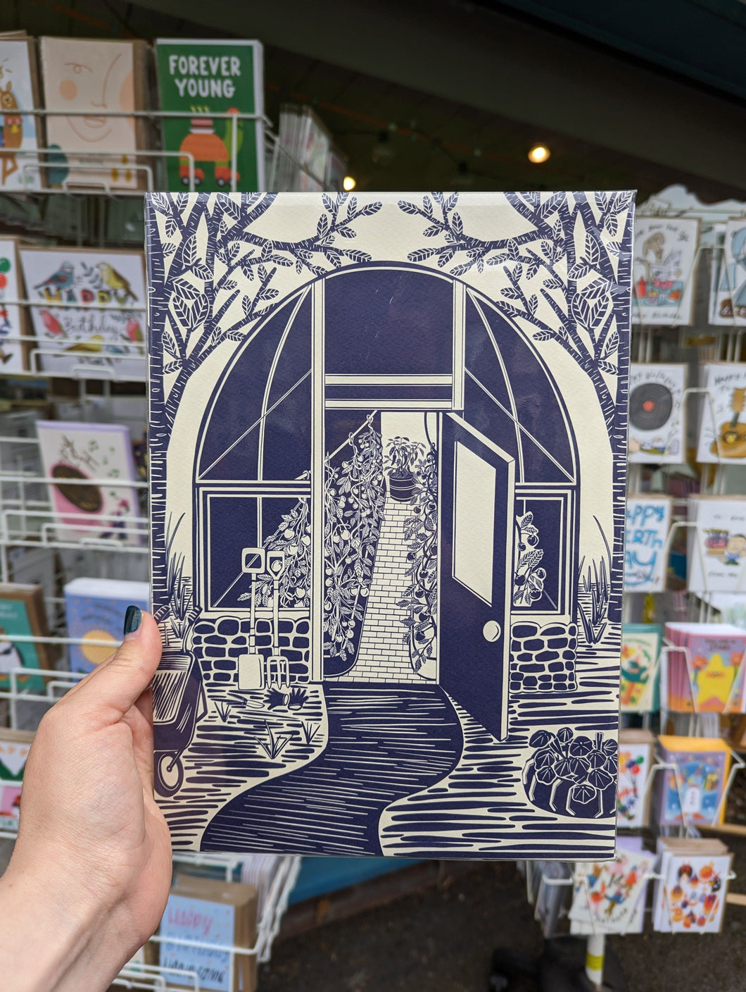 Greenhouse Print - Blue