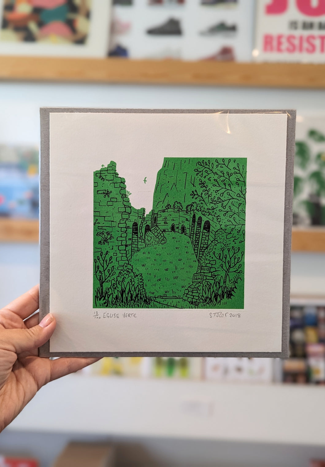 Eglise Vert Screen Print