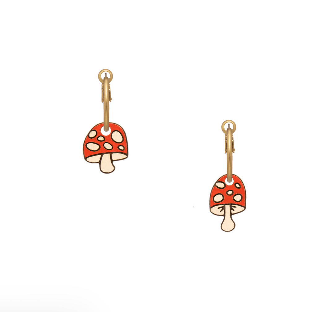 Festive Fungi Hoop earrings