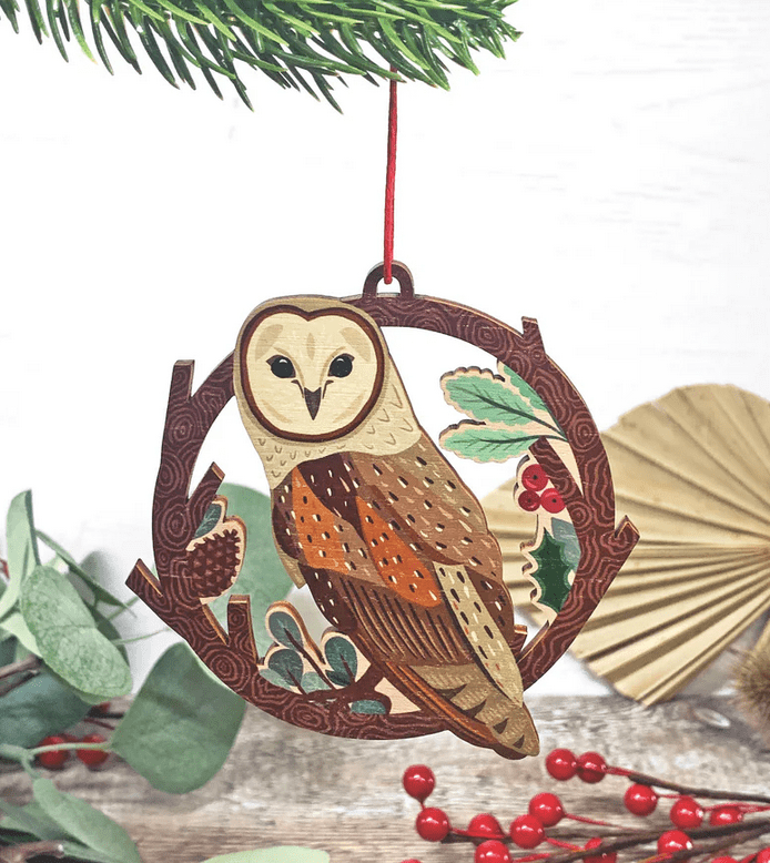 Owl Christmas Tree Decoration