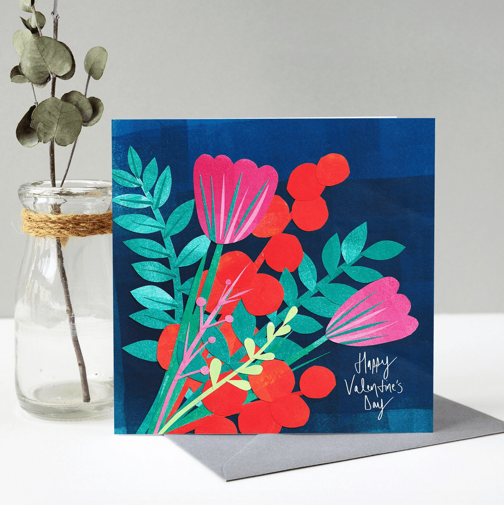 Valentines Bouquet Card