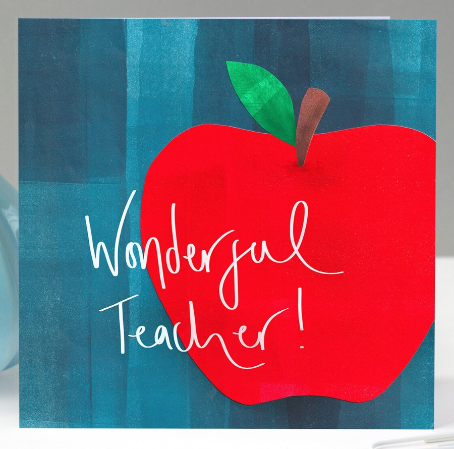 Wonderful Teacher card