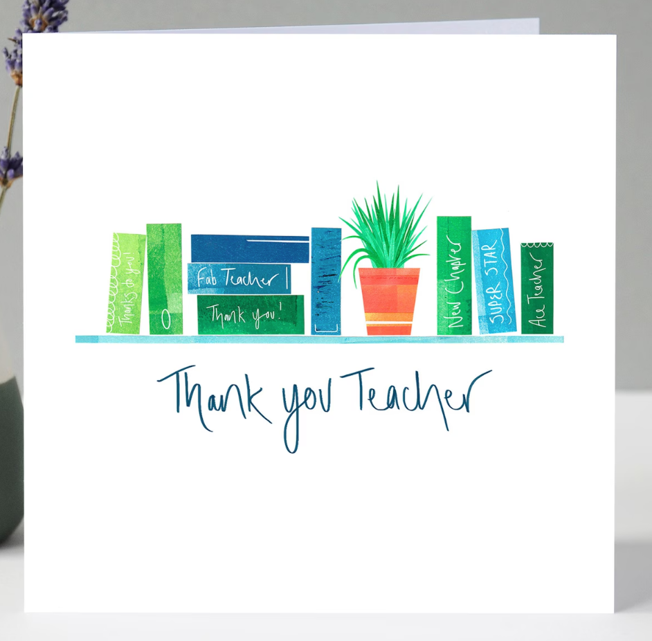 Thankyou Teacher books card