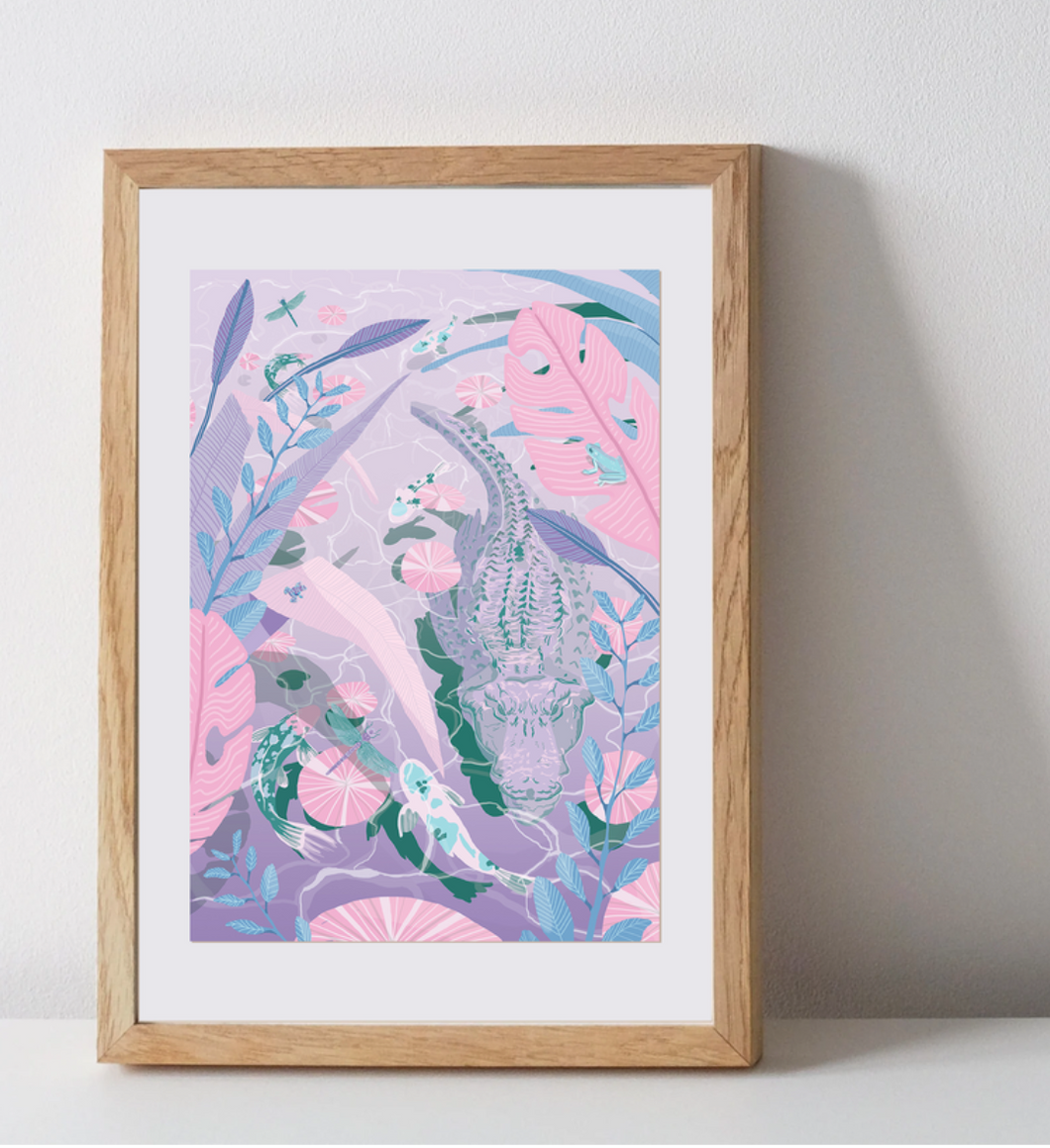 Lilac Lake - Tonal Tropics Print