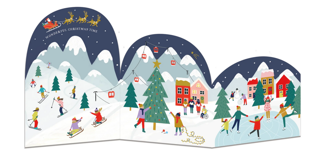 Christmas Village Concertina Card