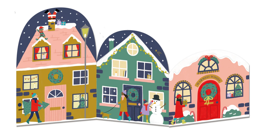 Christmas Houses Concertina Card