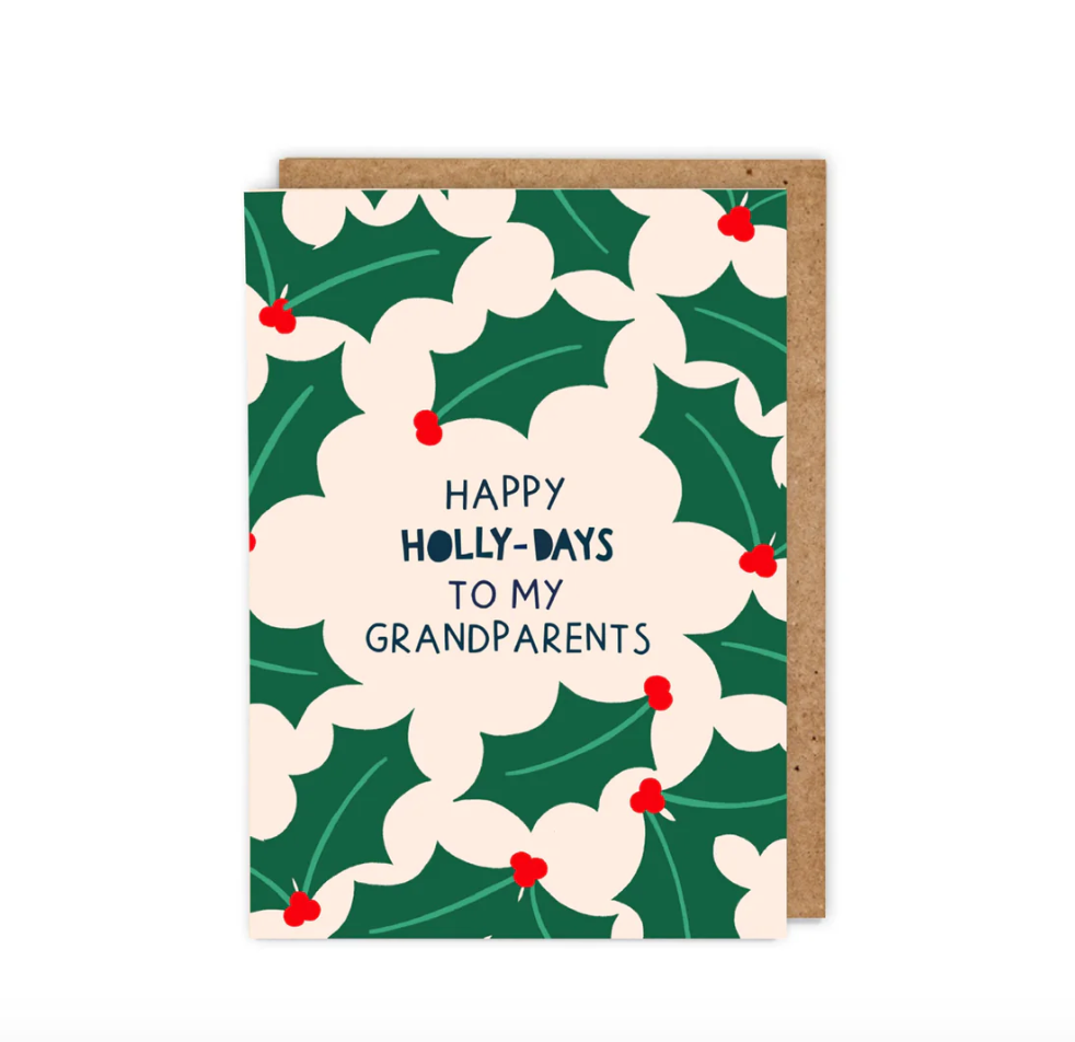 Happy Holly-Days to my Grandparents Card