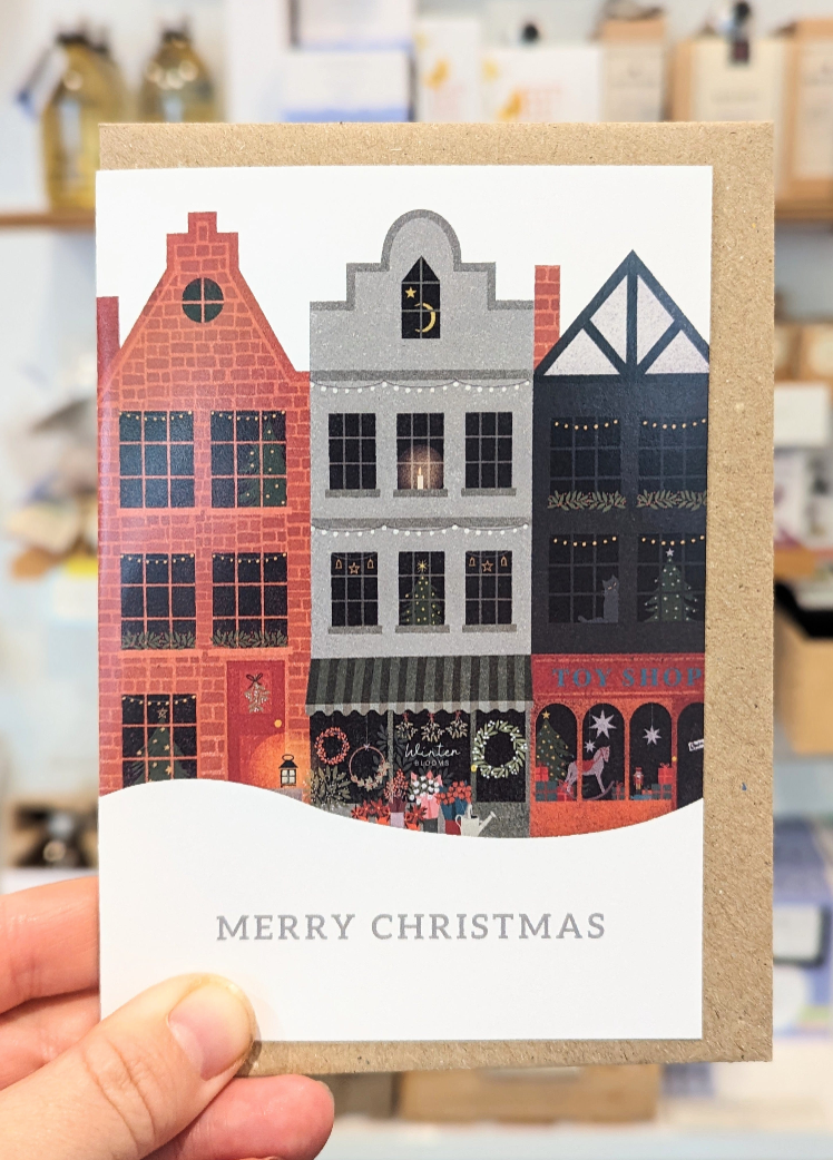 Christmas Street Toy Shop Card