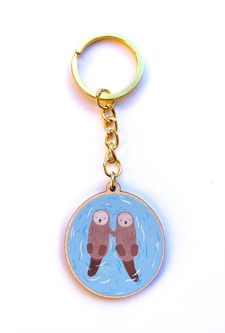 Sea Otters Keyring