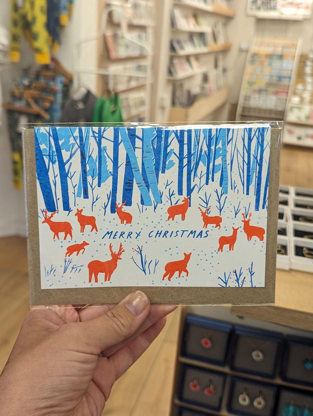 Deers in Woods - Christmas Card