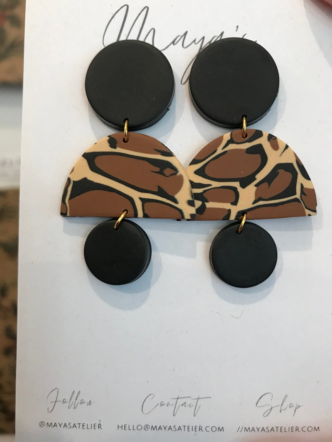 Ella: Leopard print Earrings