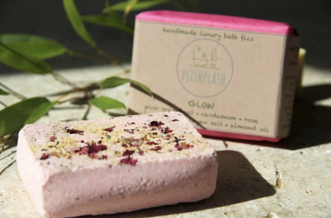 Glow Luxury Bath Fizz - Pink Grapefruit, Cardamom & Rose