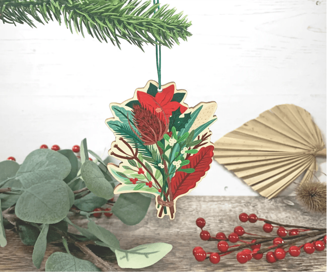 Wooden Christmas Bouquet Decoration