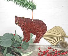 Load image into Gallery viewer, Wooden Bear Christmas Tree Decoration
