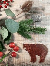 Load image into Gallery viewer, Wooden Bear Christmas Tree Decoration
