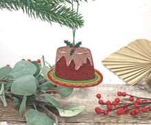 Load image into Gallery viewer, Wooden Christmas Pudding Decoration
