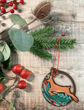 Load image into Gallery viewer, Wooden Deer Christmas Decoration
