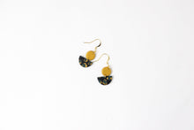 Load image into Gallery viewer, Julie: Green Black &amp; Gold earrings
